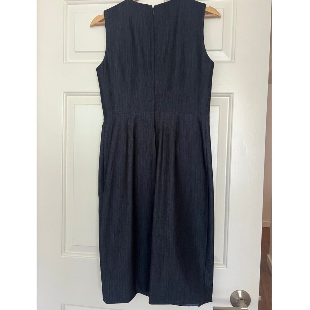 Calvin Klein Navy Sheath Dress Knee Length Sleeveless Size‎ 4 - Picture 4 of 6